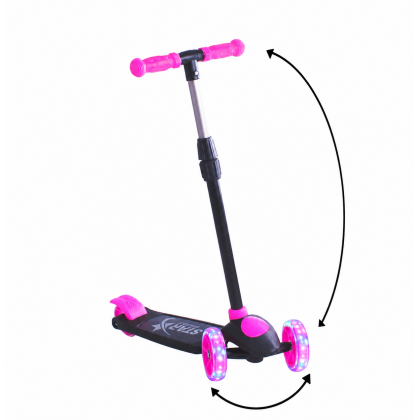 Chubby Baby Işıklı Çocuk Scooter Ayarlanabilir Direksiyonlu Arka Frenli